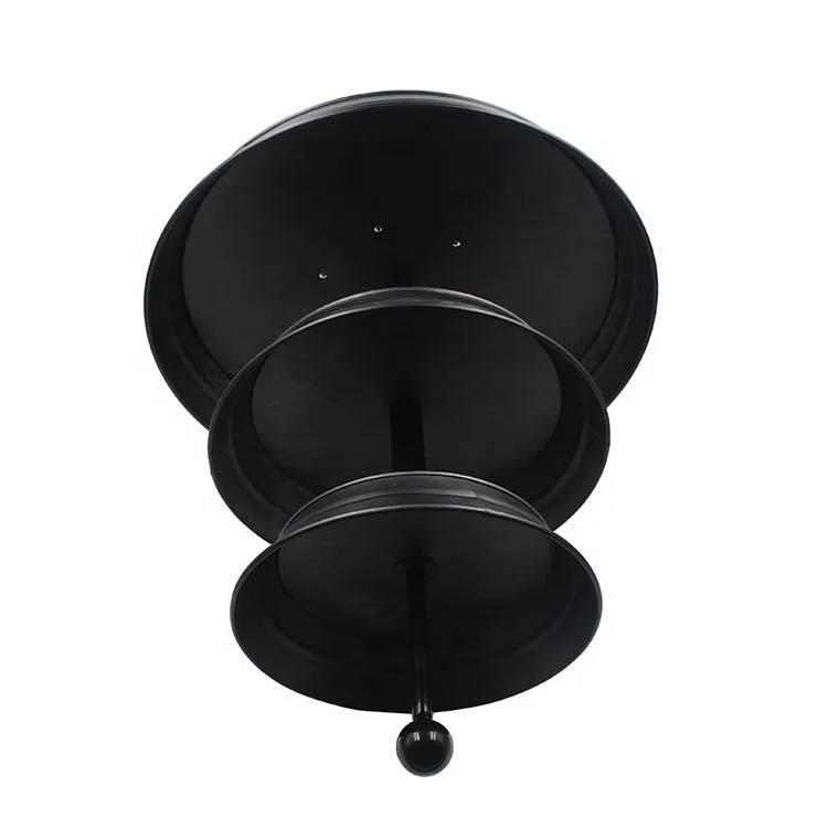 Rustic Black Galvanized Metal Home Farmhouse Decor Display Stand 3 Tier Serving Tray 3 Tiered Tray Stand Display Tiered Tray