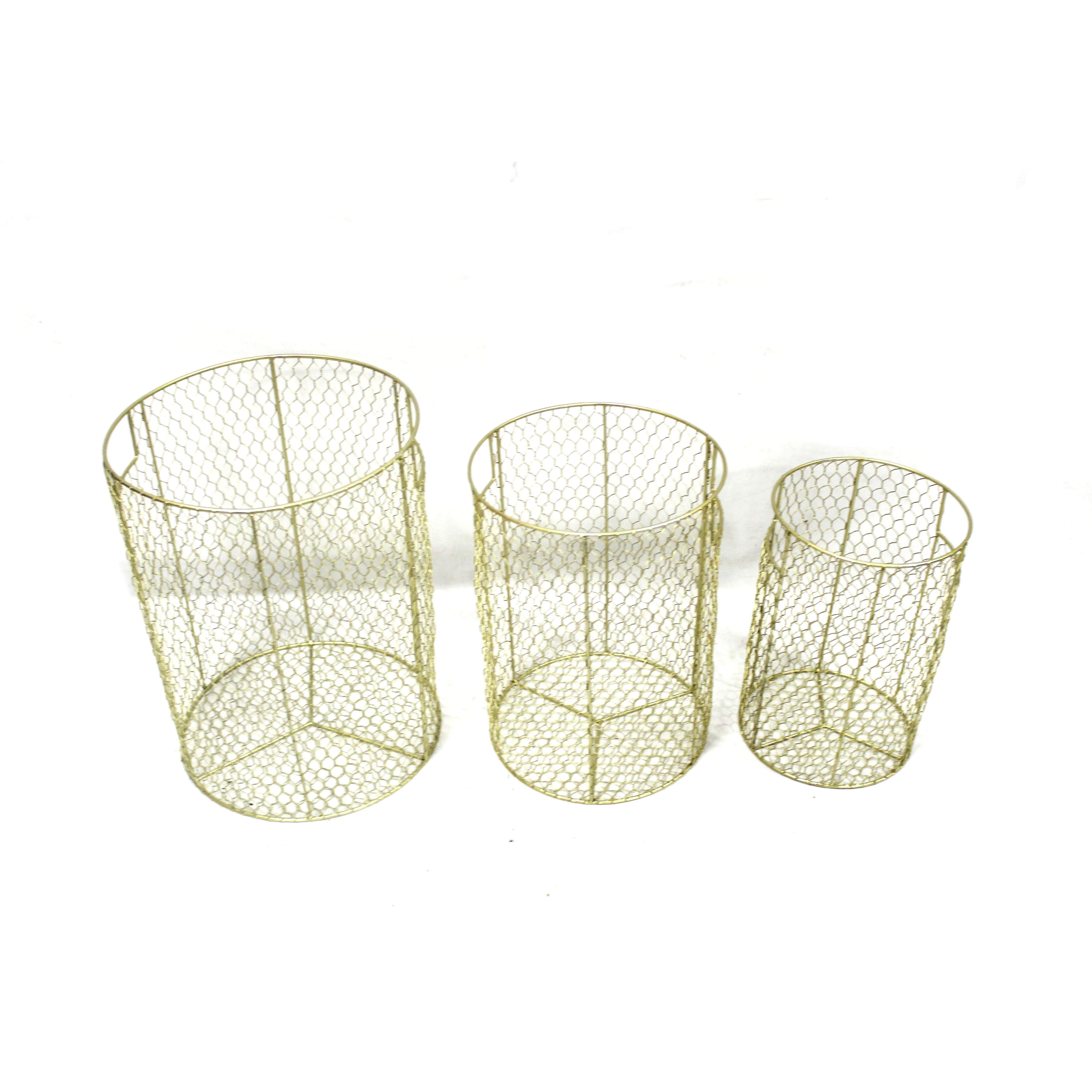 Nordic Decorative Round Organizer Nordic Storage Wire Metal Basket