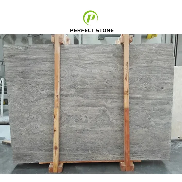 Factory price Vein cut Silver travertine flooring tile travertine stone marble walling slab