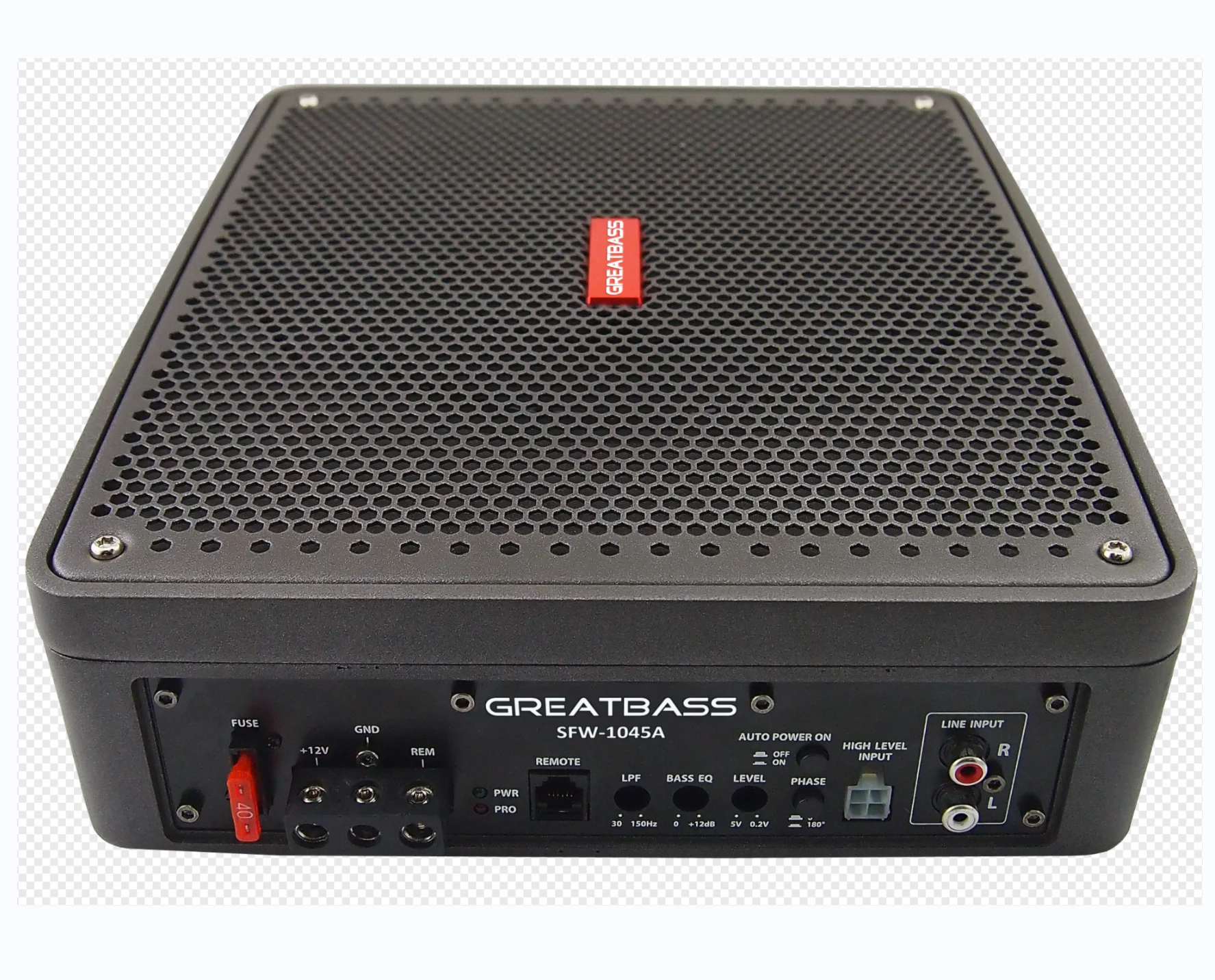 SFW-1045A powered car subwoofer slim active subwoofer car underseat subwoofer