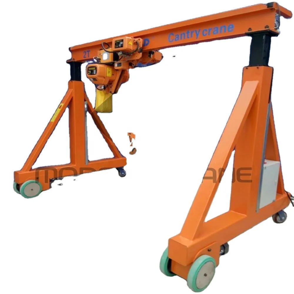 2 Ton Motor driven Portable Gantry Crane Electric Travelling Mini Portable Gantry Crane for sale