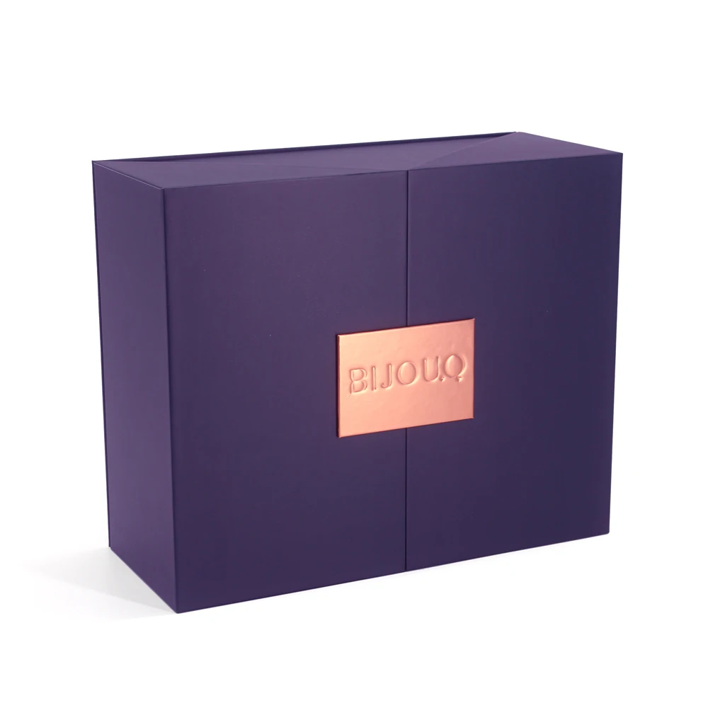 Unique Luxury Exclusive Cardboard Two Double Door Open Magnetic Gift Packaging Box