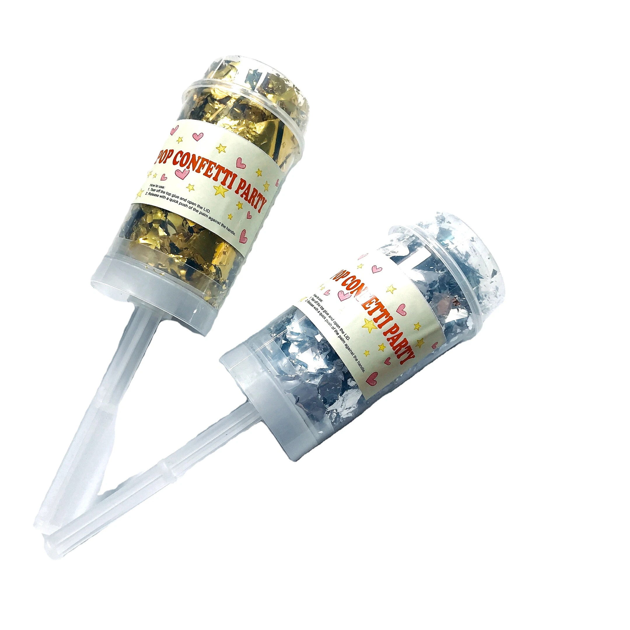Children 17Cm Biodegradable Party Push Pop Confetti Poppers