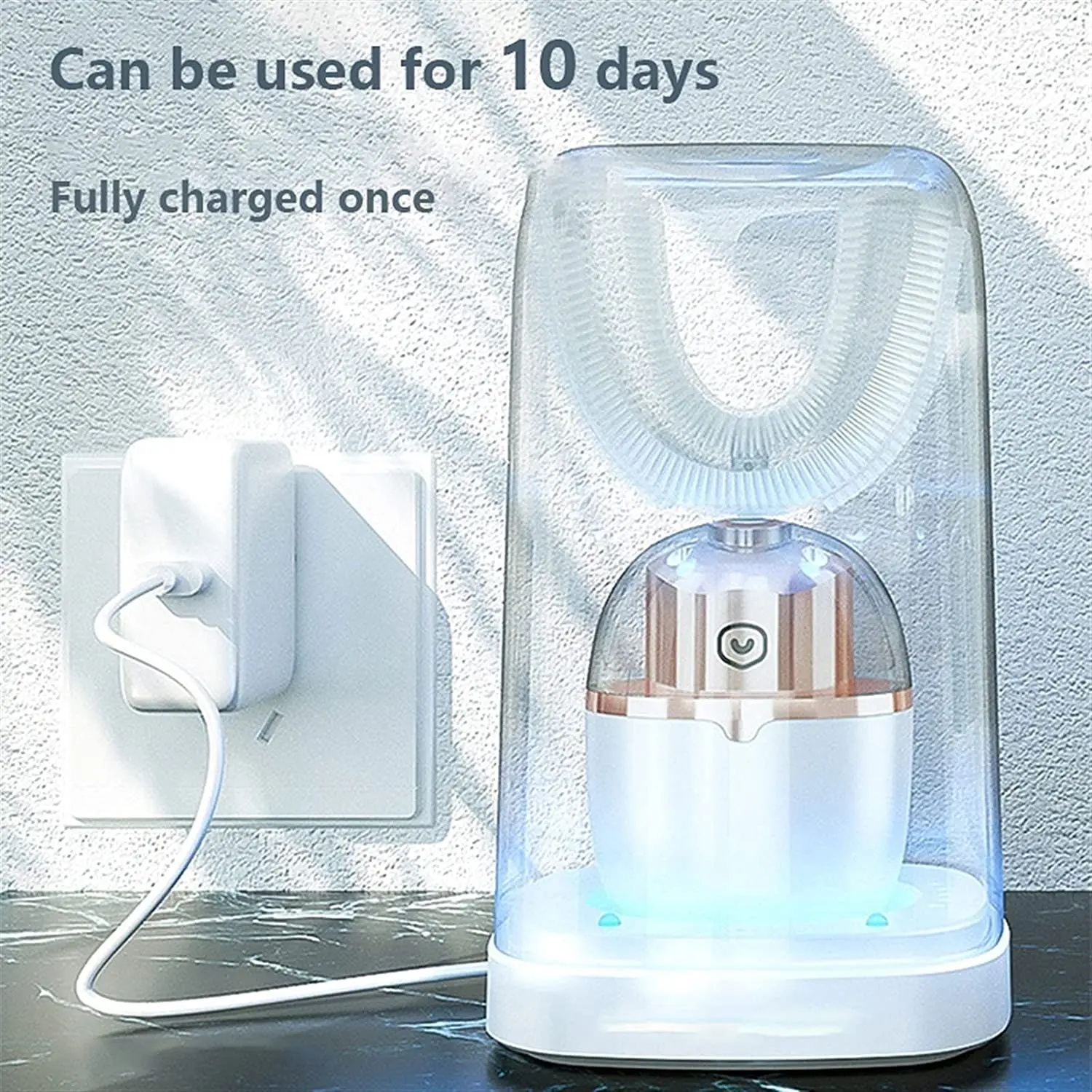 2022 latest 3 in 1 ultrasonic u-shaped electronic toothbrush usb wireless u shaped electrical travel case tooth brush