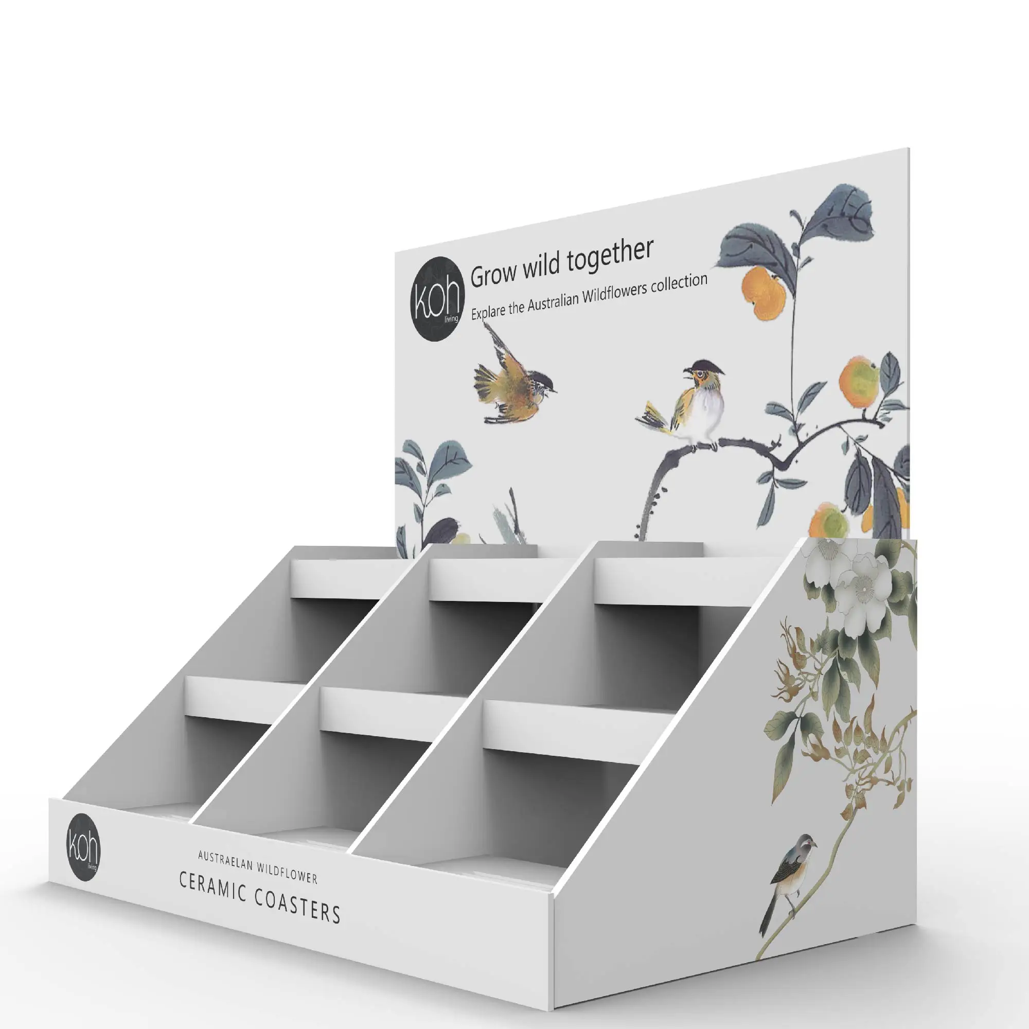 Countertop Coaster Display Rack Customizable Three-layer Acrylic Custom Logo Carton Customized Store Display Stand Polishing