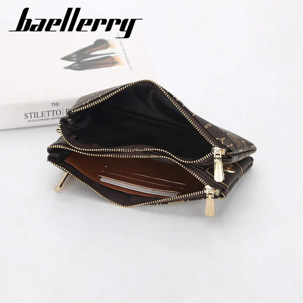 Baellerry Vintage Women Print messenger bag double zipper double layer clutch bag Korean Ladies shoulder bag