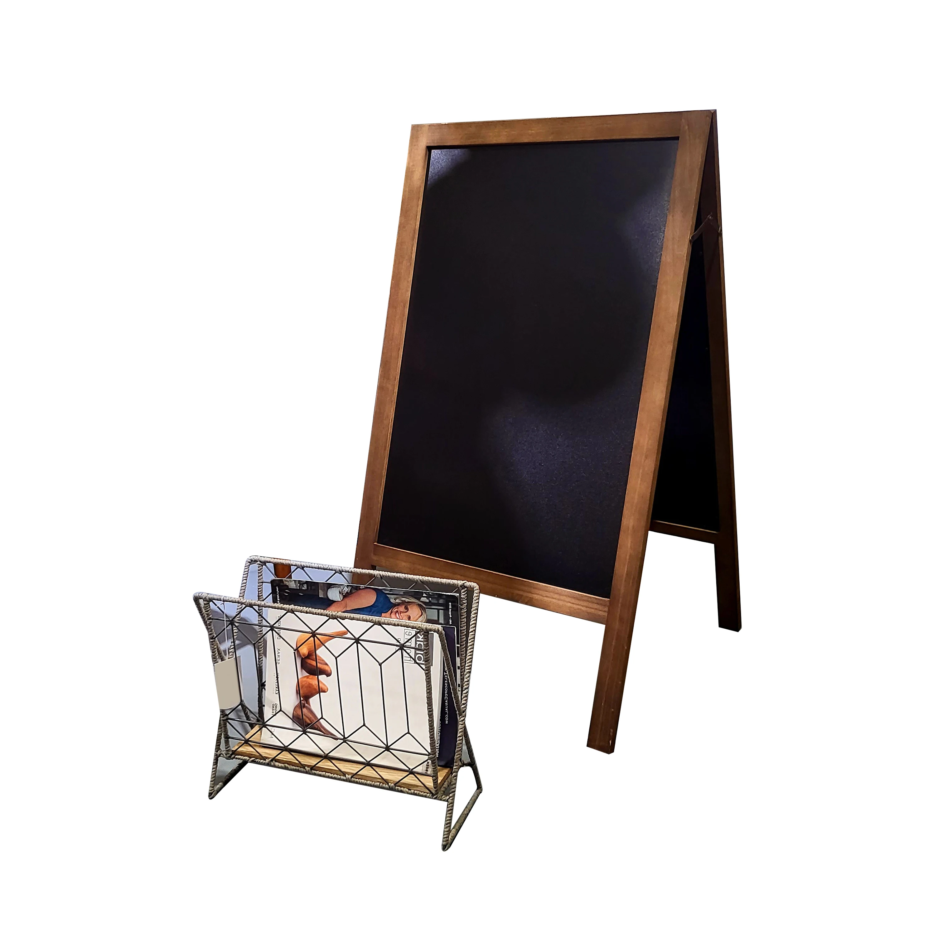 Rustic Foldable Standing Outdoor Menu Chalk Board Popular Wooden A Frame Blackboard