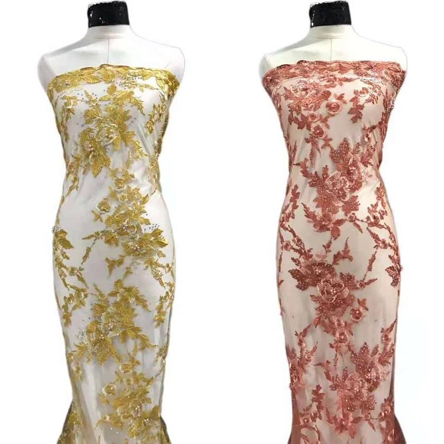 Chantilly Jacquard African Nigerian Border Stretch Voile Elastic Tulle Lace For Lingerie