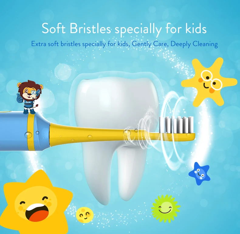 Free Shipping Children Electric Toothbrush Set Powerful Ultrasonic Sonic Electric Toothbrush For Your Kids