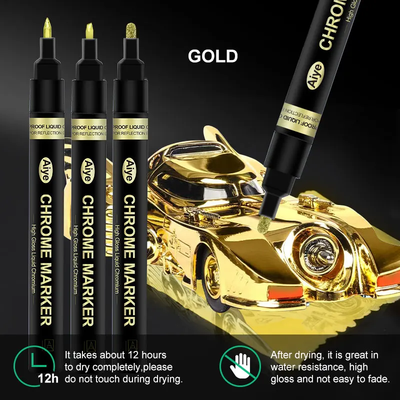 Hot Sale Premium Chrome Finish Permanent Marker Pens with Anti Fade Ink