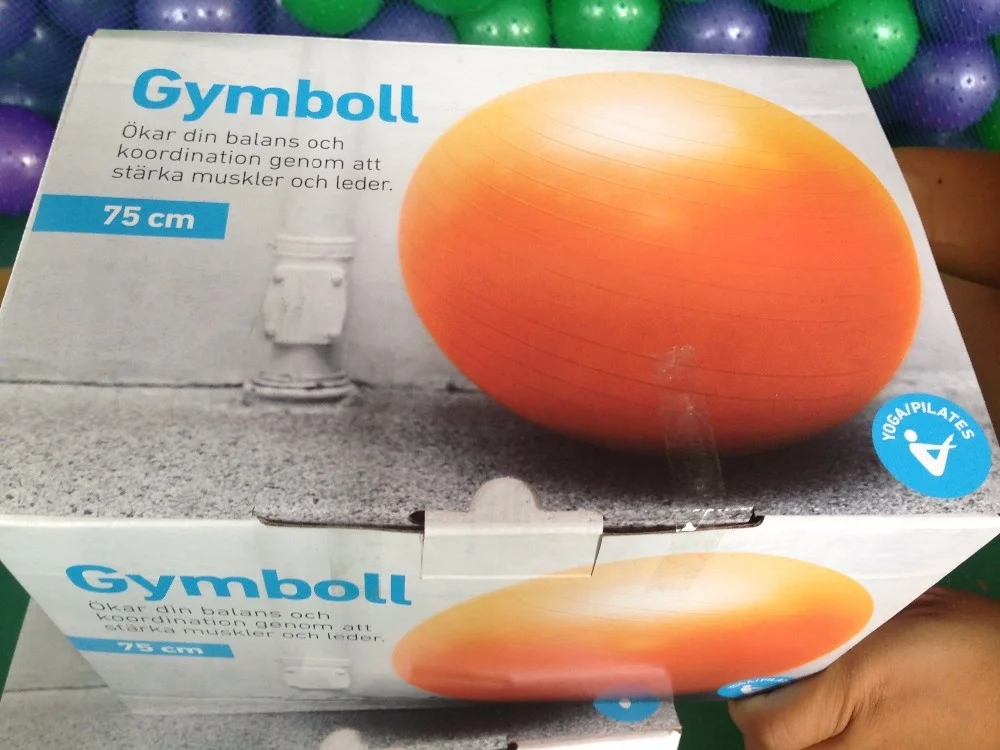 65cm pink  yoga ball gym ball swiss ball with hand pump