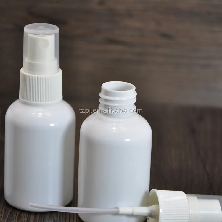 Hot sale 50ml PET white plastic  perfume Spray Plastic Bottle for Liquid Cosmetic Detergent