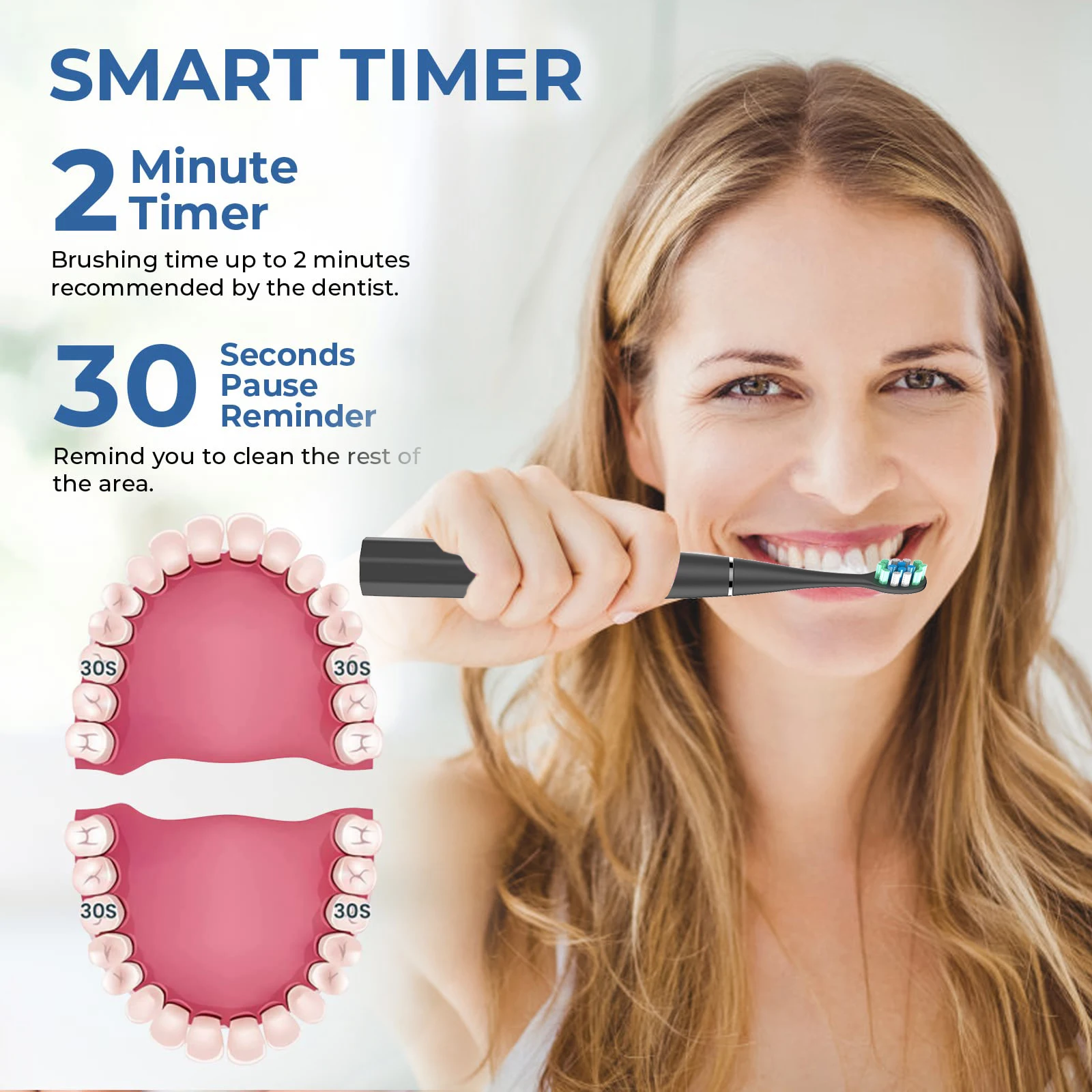 2023 Wholesale Waterproof Ipx7 Level Adult Travel Sonic Usb Rechargeable Ultra Soft Silk Vibration Electric Toothbrush