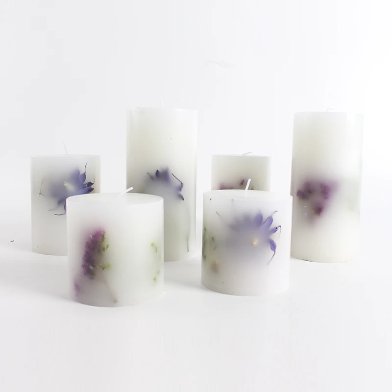 Hot Sales Decorative Flower Candle Handmade Scented Home And Design Available Pillar Soy Wax Paraffin Wax Candle