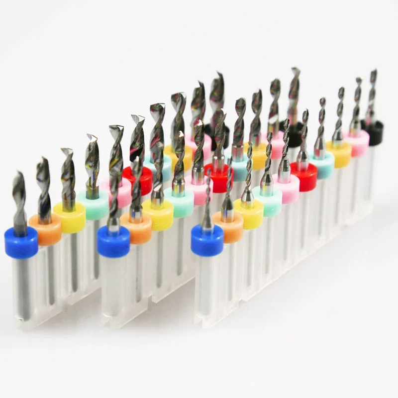 JR129 CNC cutting tool Carbide tungsten fixed 3.175 mm shank pcb drill bit for PCB Acrylic