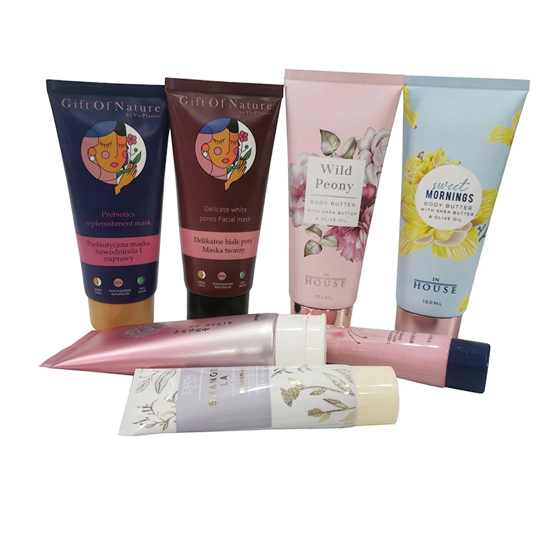 Aluminum Plastic Material Tube Cosmetic Hand Cream Packaging Lipstick Tubes Customized OEM Lotion Tube Matte Eye Cream 5-400ml