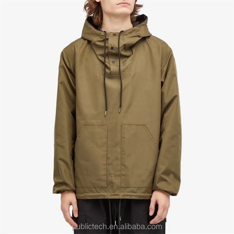 Manufacturer Outdoor Half Breasted Pullover Windbreaker Jacket Custom Logo Men Anorak Windbreaker Jacket For Men