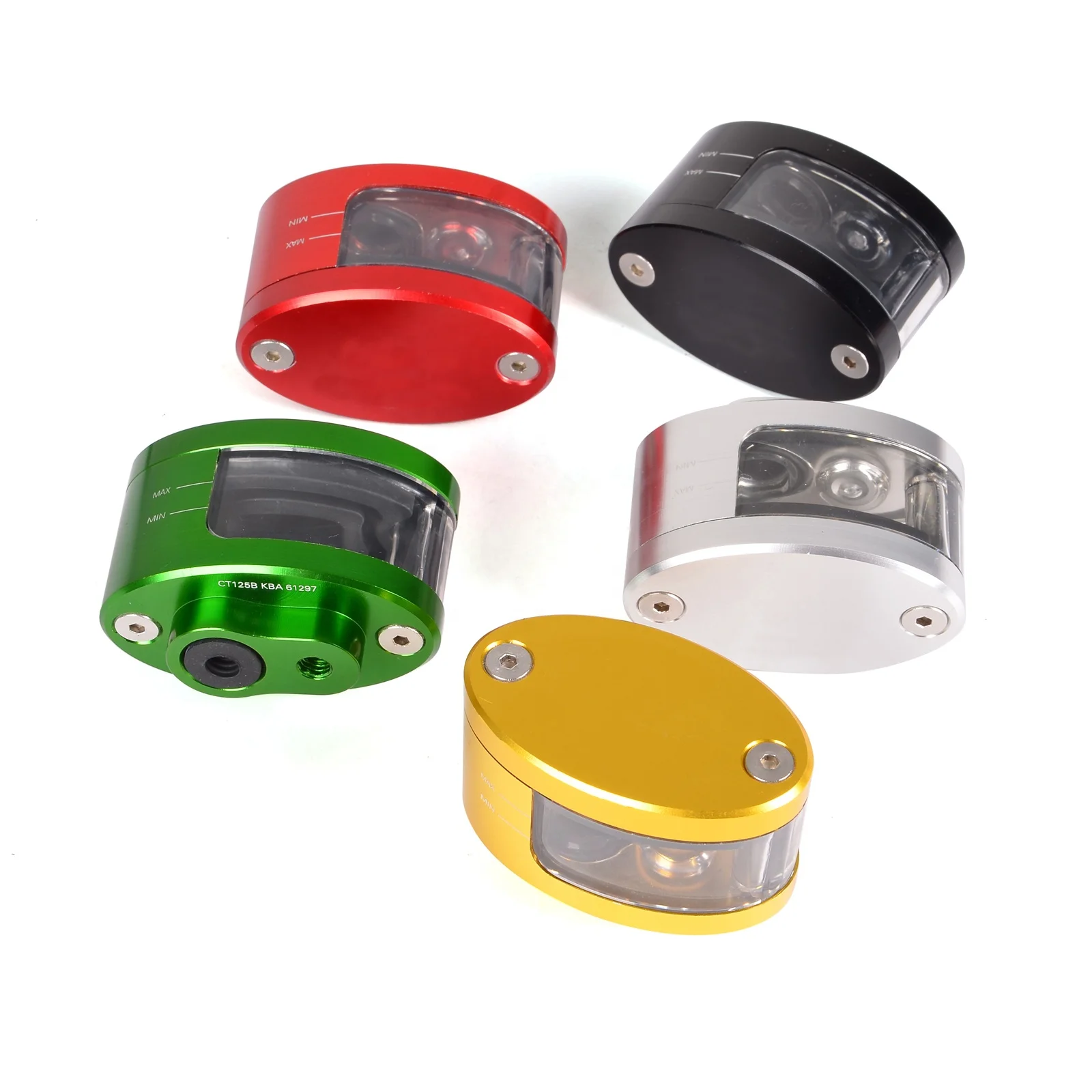 Universal Motorcycle Red Motorbike Brake Clutch Tank Cylinder Fluid Oil Reservoir Cup Tank For Honda Kawasaki Yamaha Suzuki