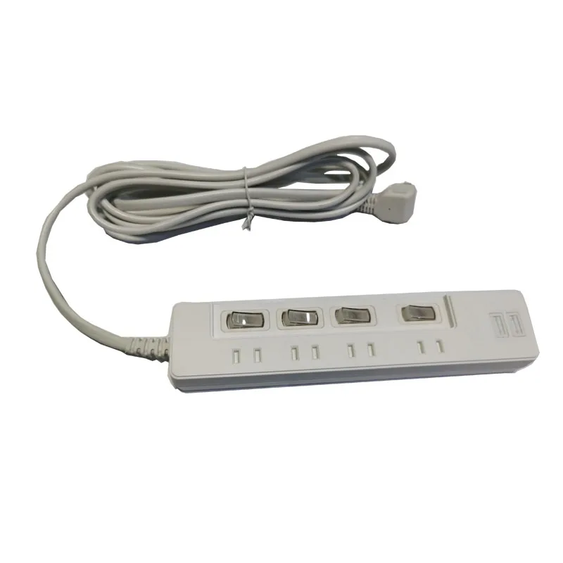 JP Standard Household AC Outlet Surge Protector 100-240V 4 6 Outlet Plug Power Strip Bar Cord Electrical Extension Socket