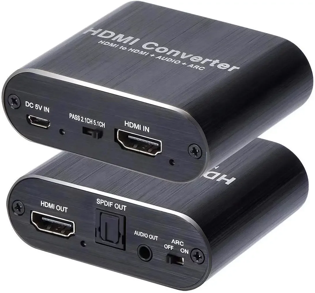 HDMI 2.0 Audio Extractor ARC 4K/120Hz HDMI HDCP Optical TOSLINK SPDIF 3.5mm RCA Audio Converter 4K X 2K 3D HDMI Audio Adapter