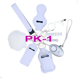2023 hot selling diving fabric 10-piece will carry self defense keychain set for women