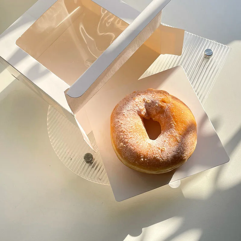 Custom Logo Transparent Cake Box with PVC Window Paper Cardboard Pastry Box For Food PVC Packaging Cake Boxes