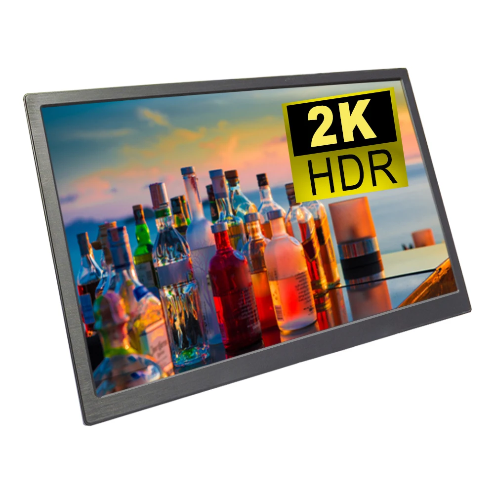 Factory Wholesale 13.3' 2560 x 1440 IPS HDR Portable Monitor, 2K Display Screen for Gaming PS4 Xbox Switch RPI Windows MAC