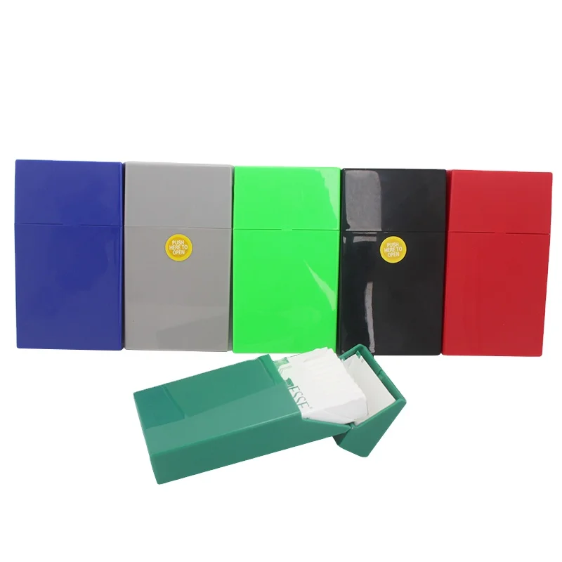 
Custom cheap promotional plastic slim cigarette pack cover personalized brand 100s holds 20 cigarette holder 