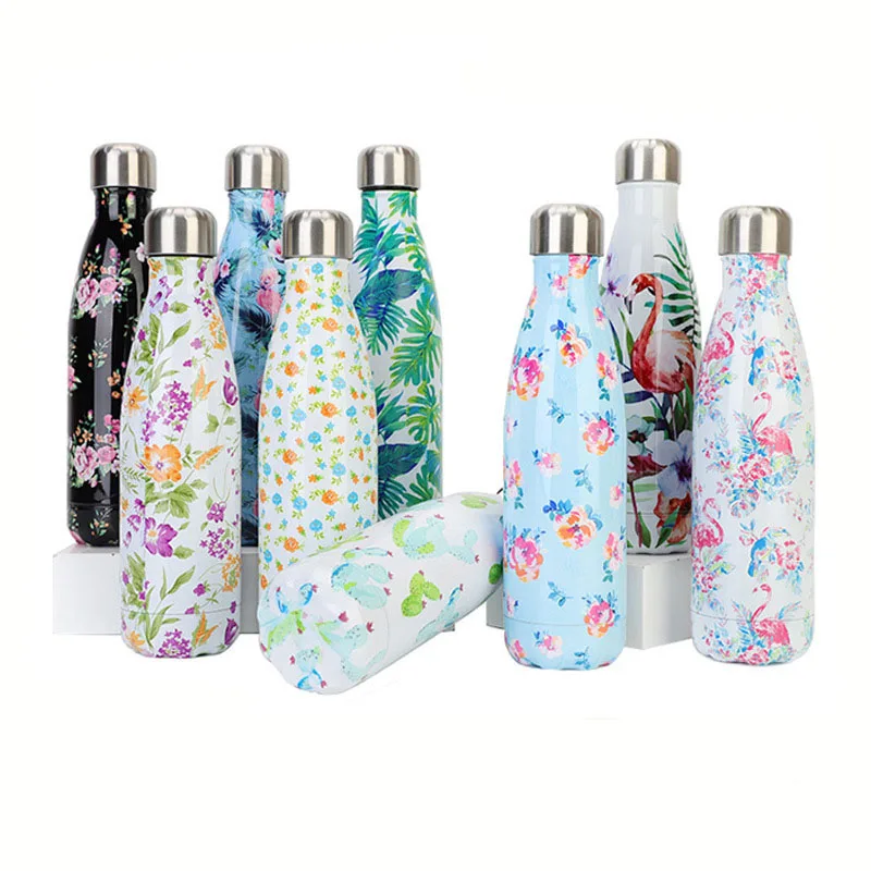 Уличная 500 мл вакуумная фляжка с индивидуальным логотипом, Спортивная бутылка для напитков, бутылка для воды в форме боулинга из нержавеющей стали