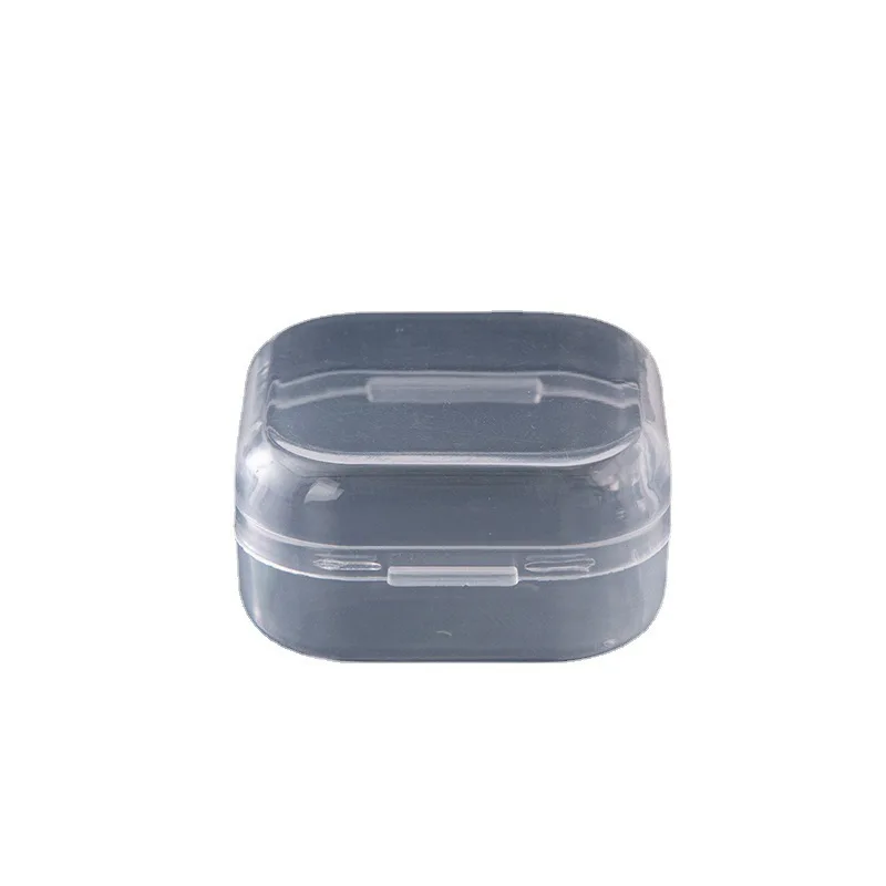 Earplug box transparent square case PP plastic  fish hook jewelry packaging case component accessories srorage container