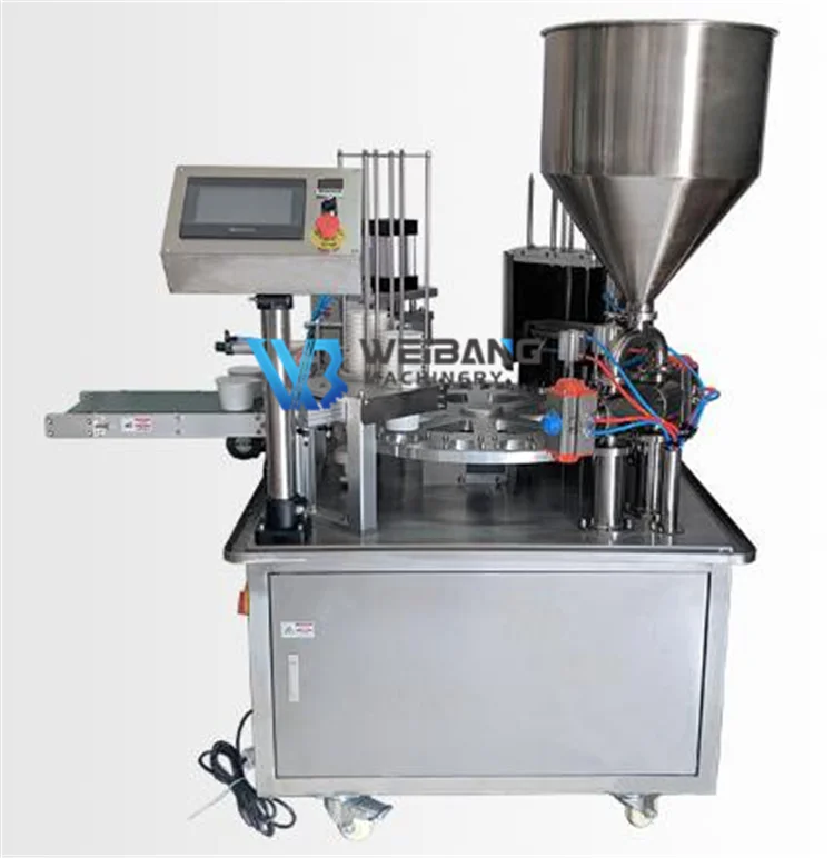 Automatic Plastic K Cups Greek yogurt Rotary cup filling  machine