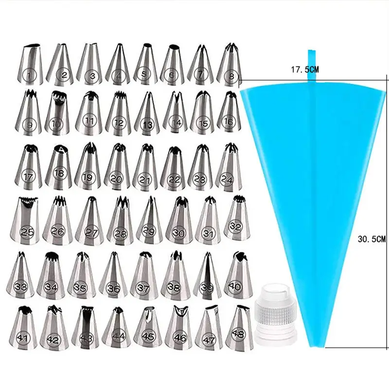 Top quality Stainless steel cake decorating tip set piping set pastry nozzles Cake Making Tools Sets Decorating Supplies