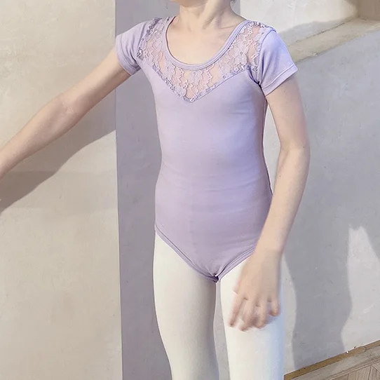 Gauze Mesh Fabric Flowers Leotard Ballet Competition Performance Tutu Skirt Kids Rhythmic Gymnastics Leotards