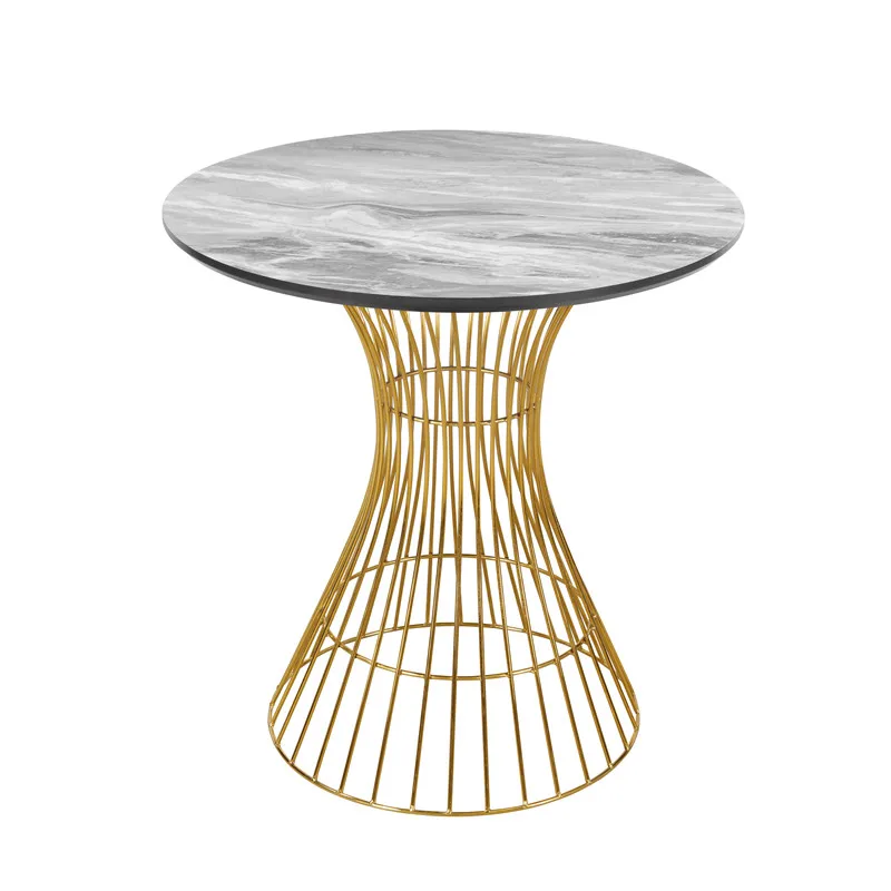 Golden Plated Dessert And Cake Display Stand korean bbq tables for restaurant