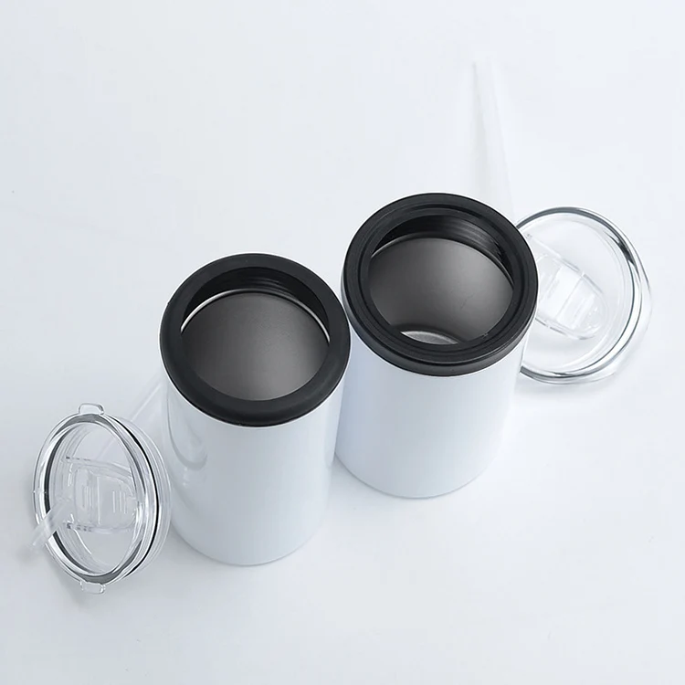 Wholesale Best Selling Reusable Cup Insulator Holder Iced Beach Cup 12oz Skinny Can Cooler Sublimation