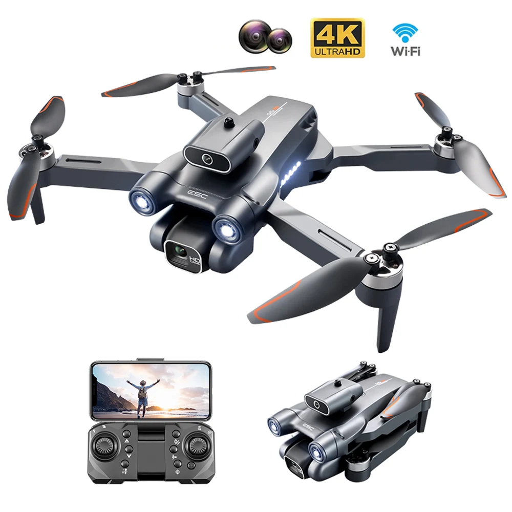 Discount 2.4G Mini Foldable Drones 4K 6K Profesional WIFI FPV HD Camera RC Drone Helicopter Remote Control Toys For Adults Kids