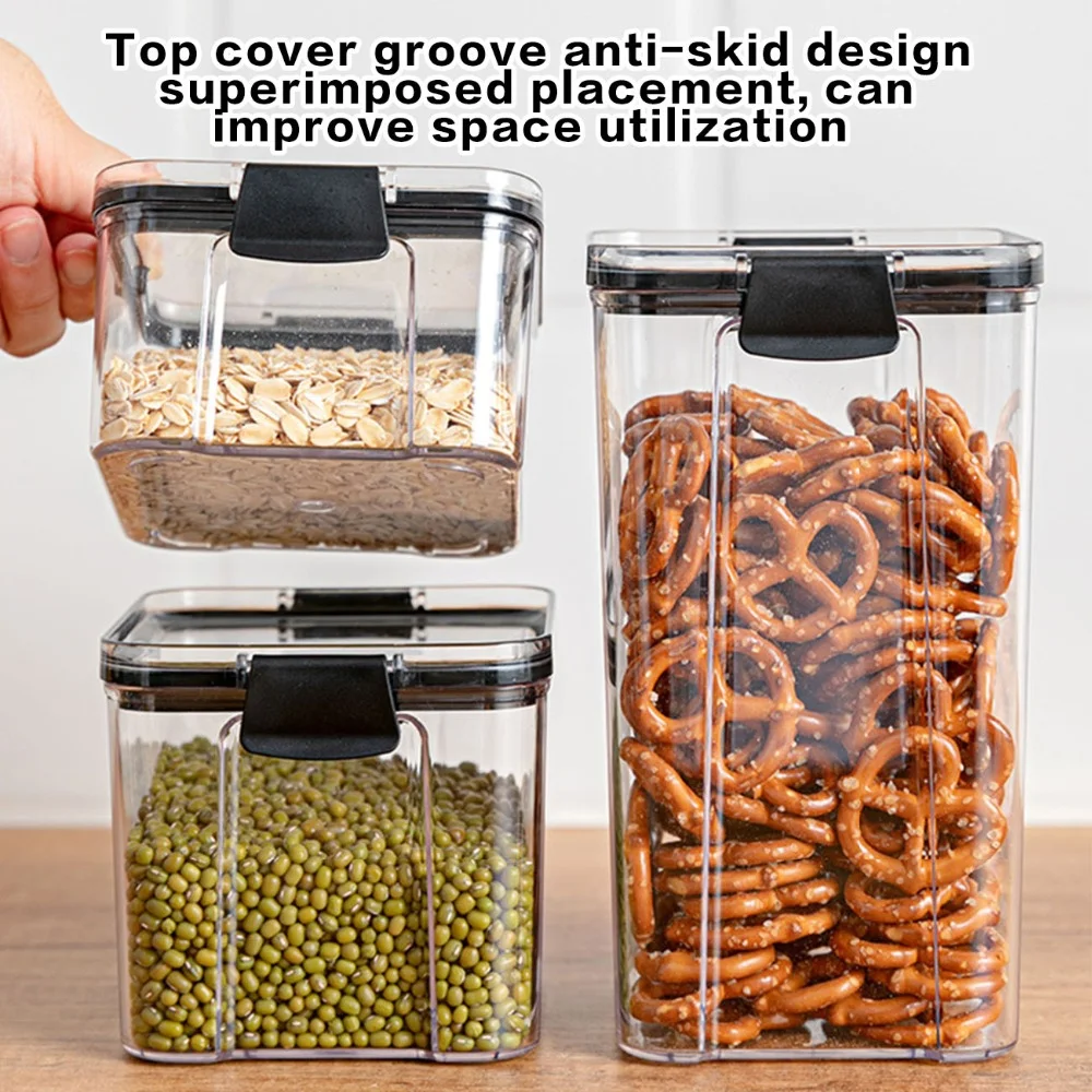 Plastic cereal dispenser storage box kitchen food grain rice container nice kitchen rice storage box