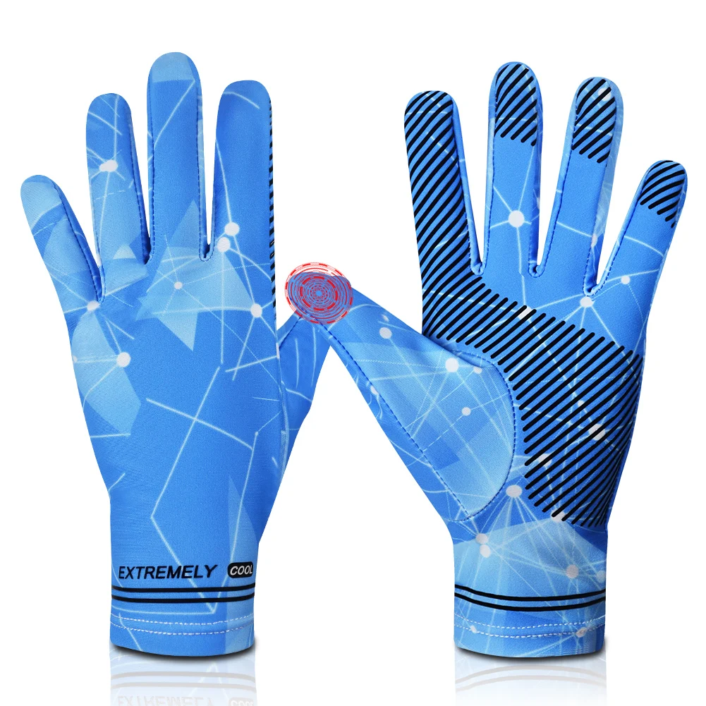 Breathable  Ice Cooling Silk Gloves for Summer Men Women Sunscreen Fishing Gloves Custom Bike Cycling Gloves