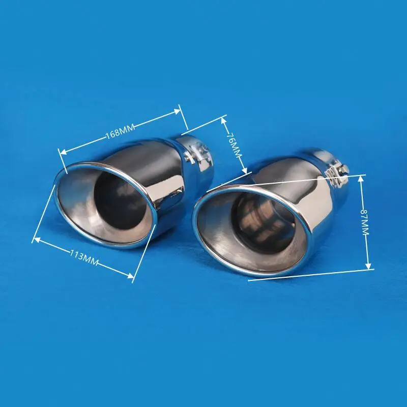 Car decoration stainless steel oval exhaust pipe stainless for 09 mustang v6 exhaust pipe