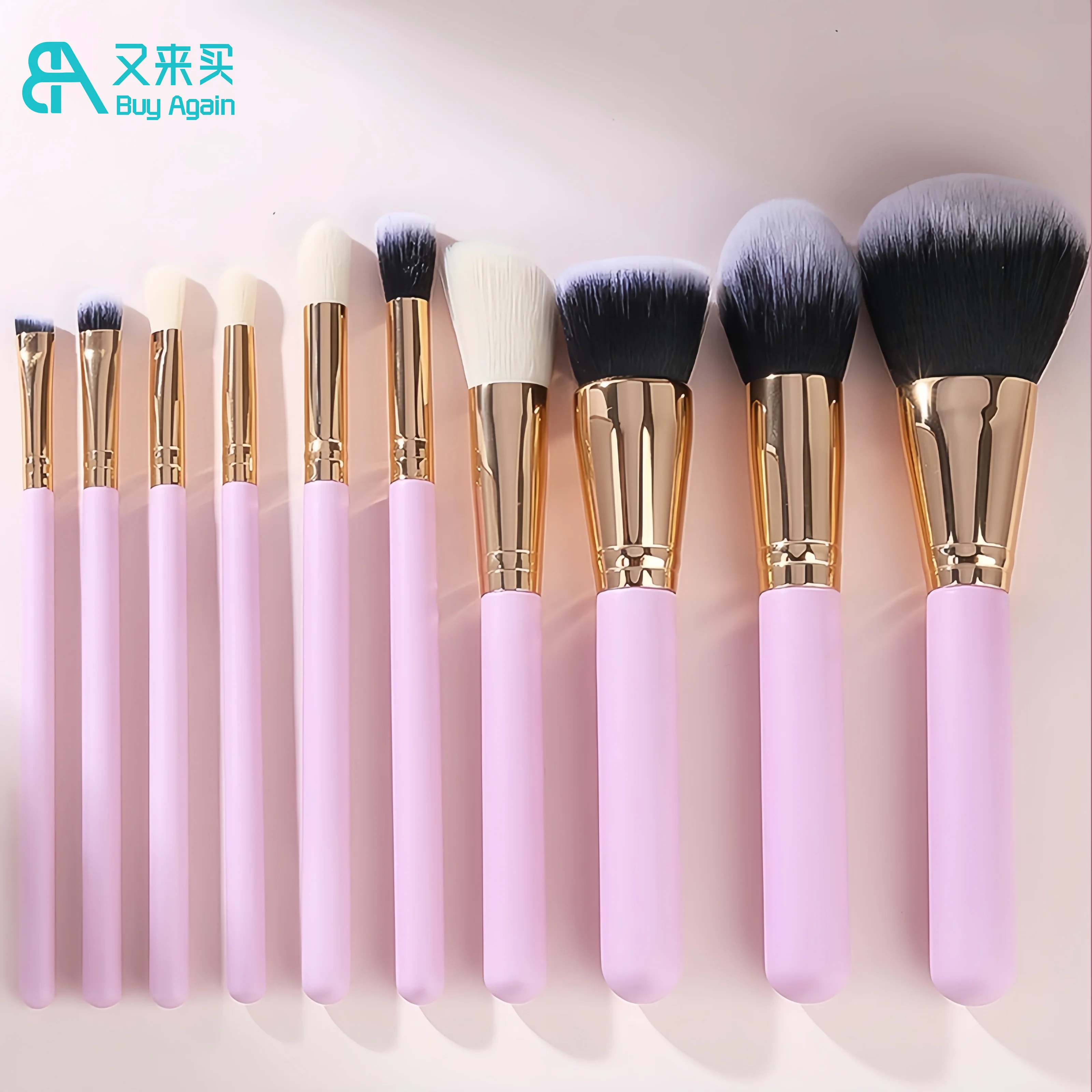 Wholesale high quality professional makeup tools sets make up accessories women gifts set 10 pcs pink makeup brush set