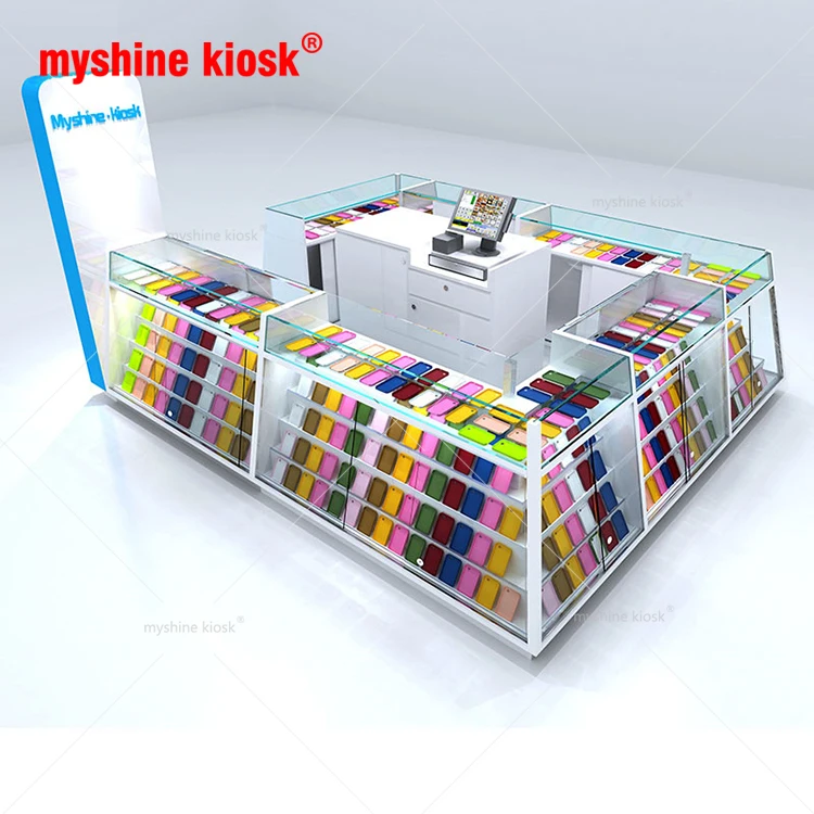 Cell Phone Accessories storage Display Counter Cellphone Retail Kiosk Phone Case storage Cabinet cell phone display design