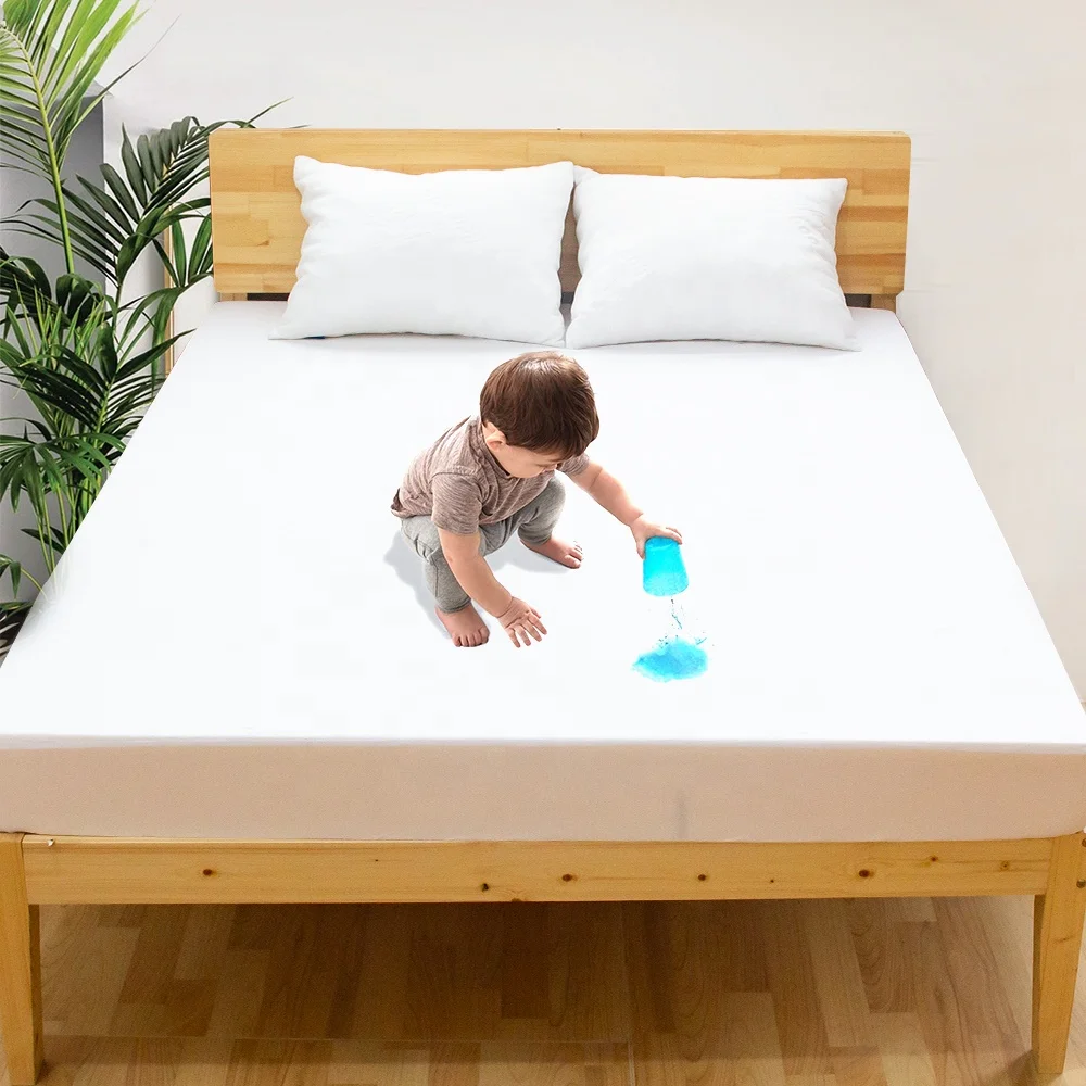 Twin 39x75x14inch 70% Bamboo, 30% Cotton with Elastiic All Around Waterproof Mattress Protector