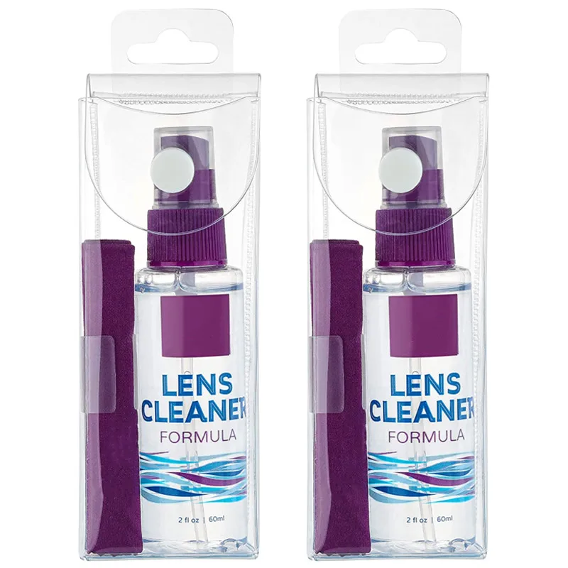 Wholesale OEM 2 In 1 Spray And Cloth Sunglasses Eyeglasses Streak-Free Lens Cleaner Spray Kit