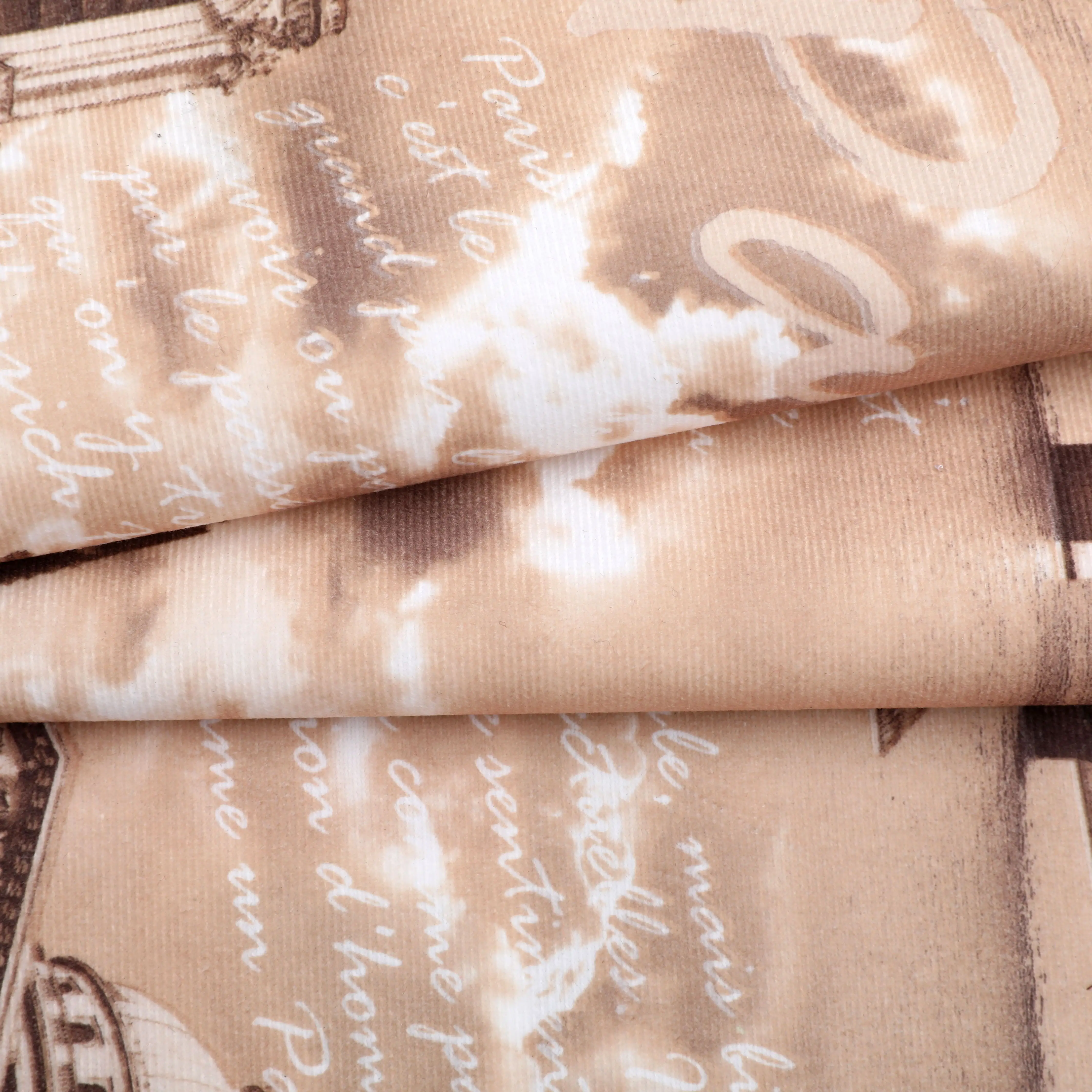 Hotselling upholstery velvet paper printing 100%Polyester for sofa fabric cushion fabric sofa cover