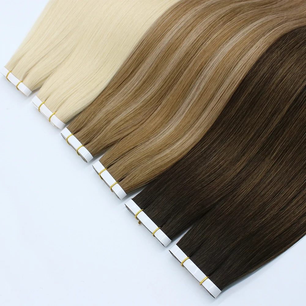 Fangcun New PU Injected Hair Skin Weft PU Inject Hair Virgin Cuticle Remy Cuticle Human Hair Extension