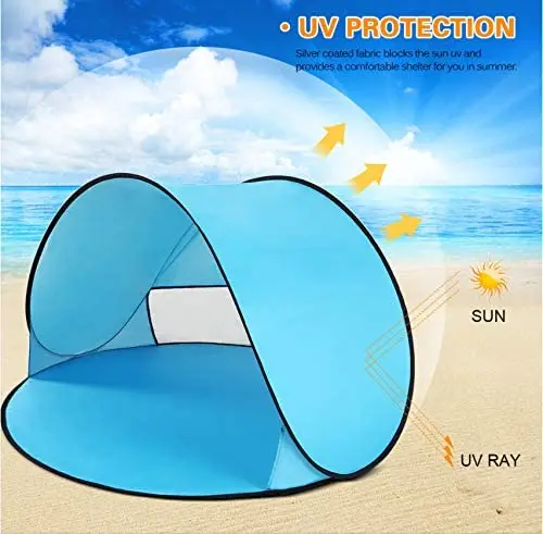 Beach Tent Pop up Portable Summer Sun Shelter Tent UV Protection For Kids Outdoor Camping Tent