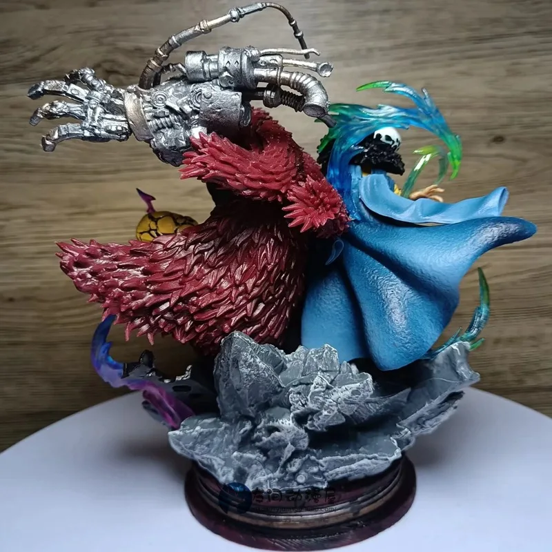 24cm One Pieced LX Ghost Island Anime Fighter Luffy Eustass Kid Law Three Captain GK Navigation King Model Statue Ornament