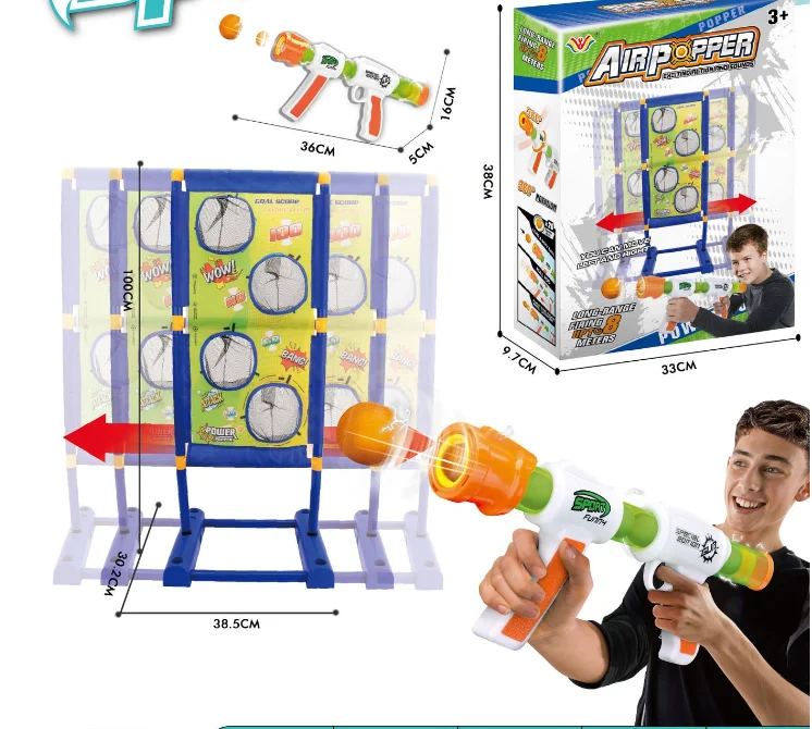 Outdoor Foam Ball Atomic Air Power Pump Pressure Toys Soft Bullet Gun Weapons Blaster Target Shooting Game for Kids