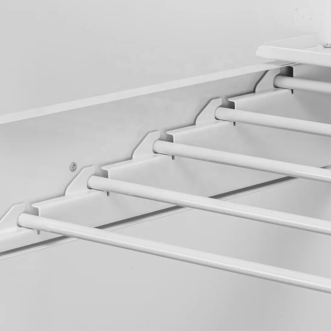 2024 SOYOUNG 100 CM Square Hooks Wall Mounted Dual Purpose Clothes Drying Rack Foldable Clothes Hanger For Balcony Use