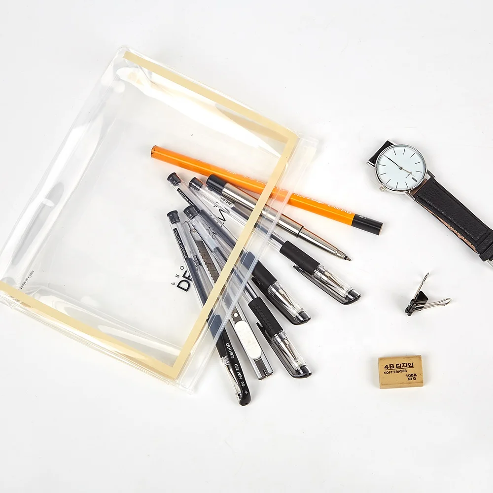 Promotion Gift Cheap Transparent PVC Waterproof Makeup Bag Pencil Pouch Clear PVC Cosmetic Bag With Zipper